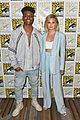 olivia holt and aubrey joseph strike a pose during comic con day 2 06