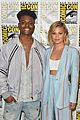olivia holt and aubrey joseph strike a pose during comic con day 2 11