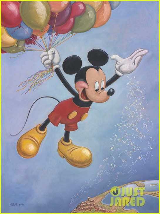 mickey mouse unveils anniversary painting 01