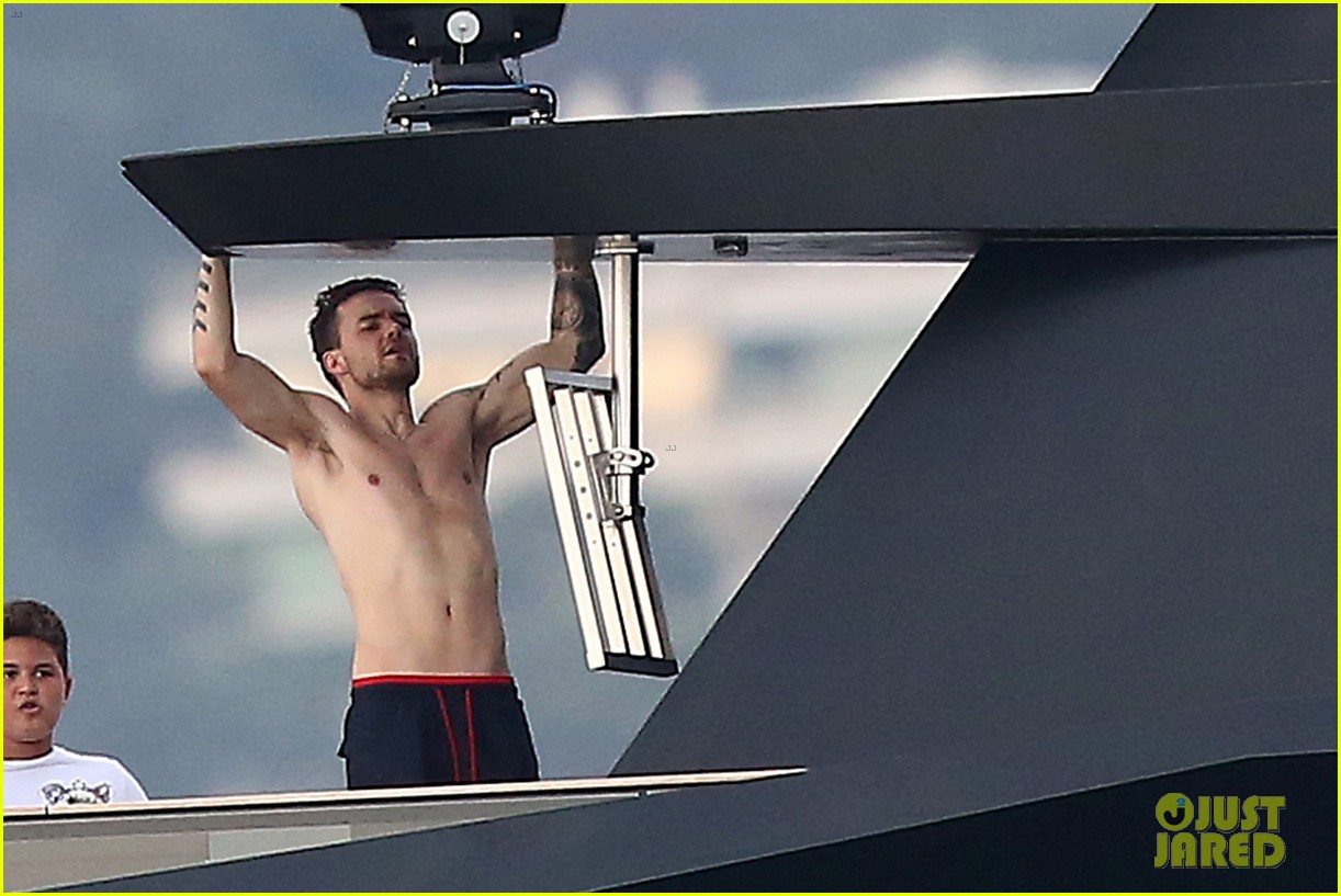 liam payne dances works out while shirtless on a yacht 36