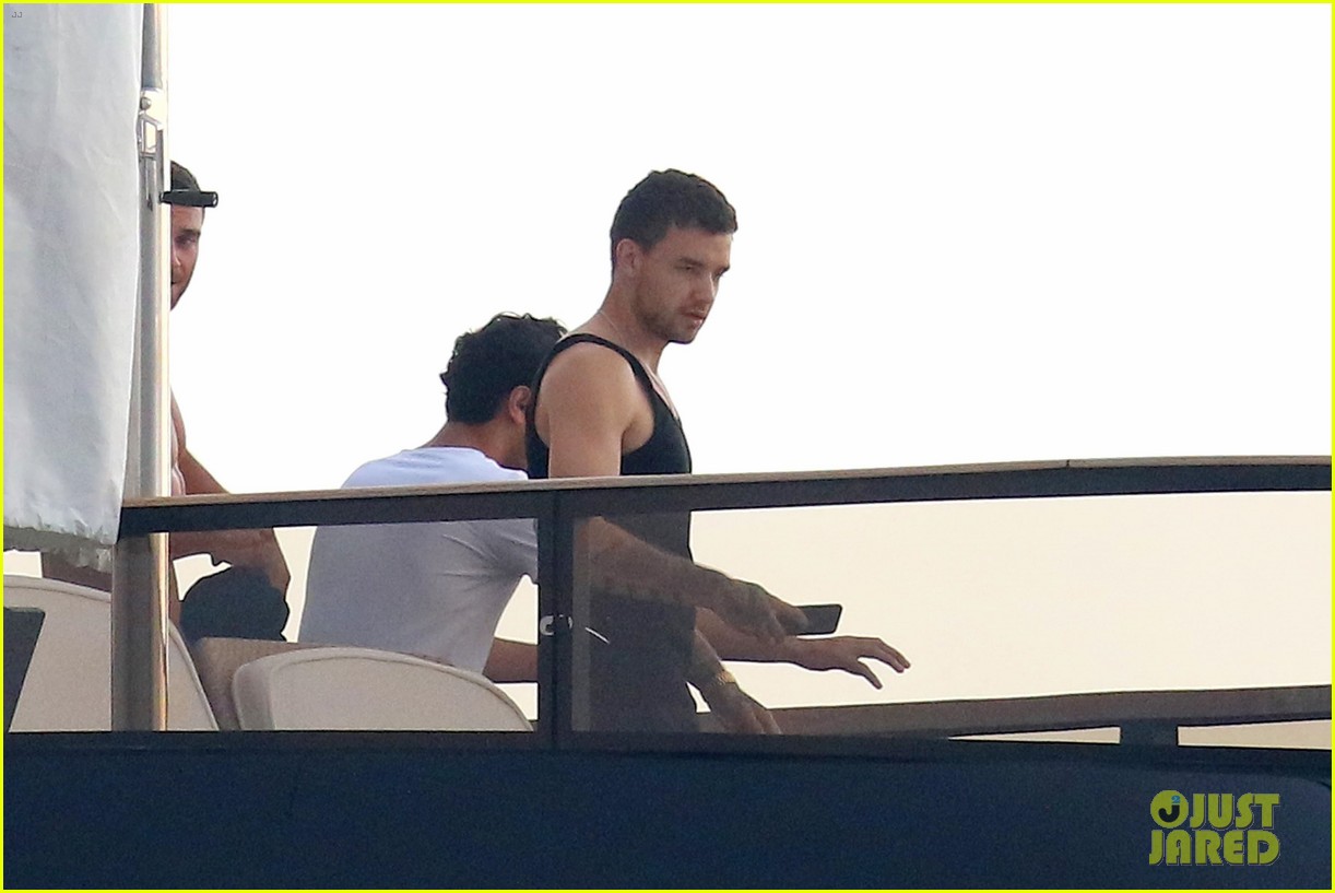 liam payne dances works out while shirtless on a yacht 46