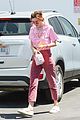 bella thorne is pretty in pink while running errands in la 01