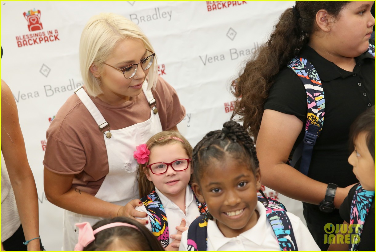 jason aldean and brittany host vera bradley x blessings in a backpack event 13