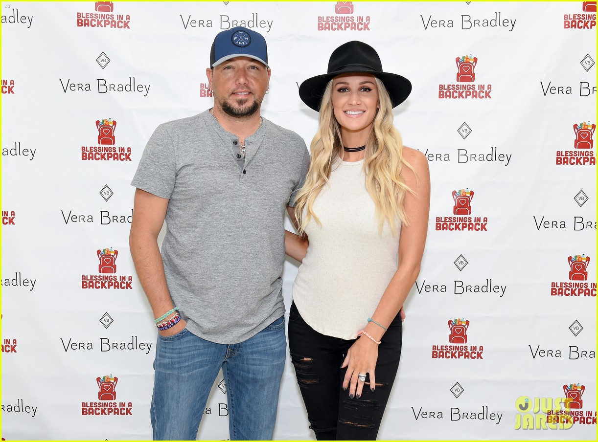 jason aldean and brittany host vera bradley x blessings in a backpack event 26