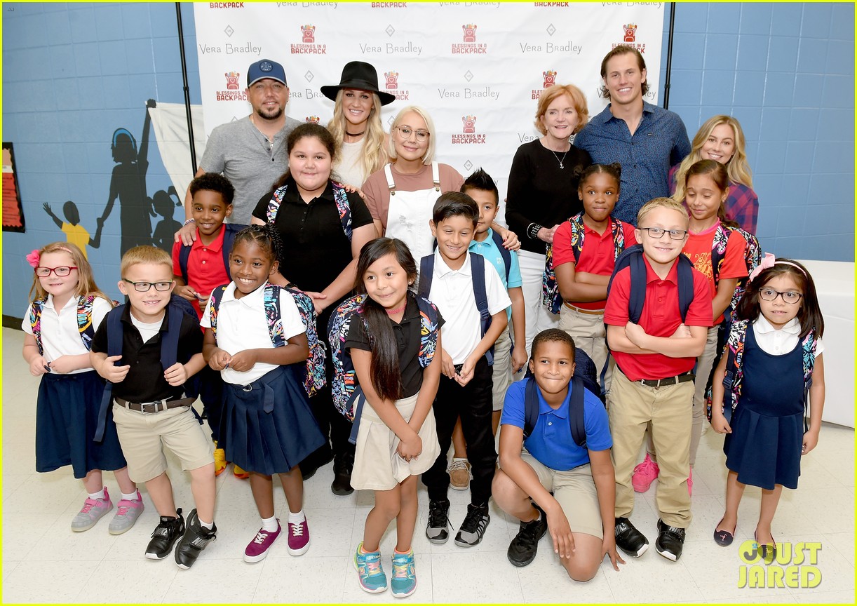 jason aldean and brittany host vera bradley x blessings in a backpack event 30