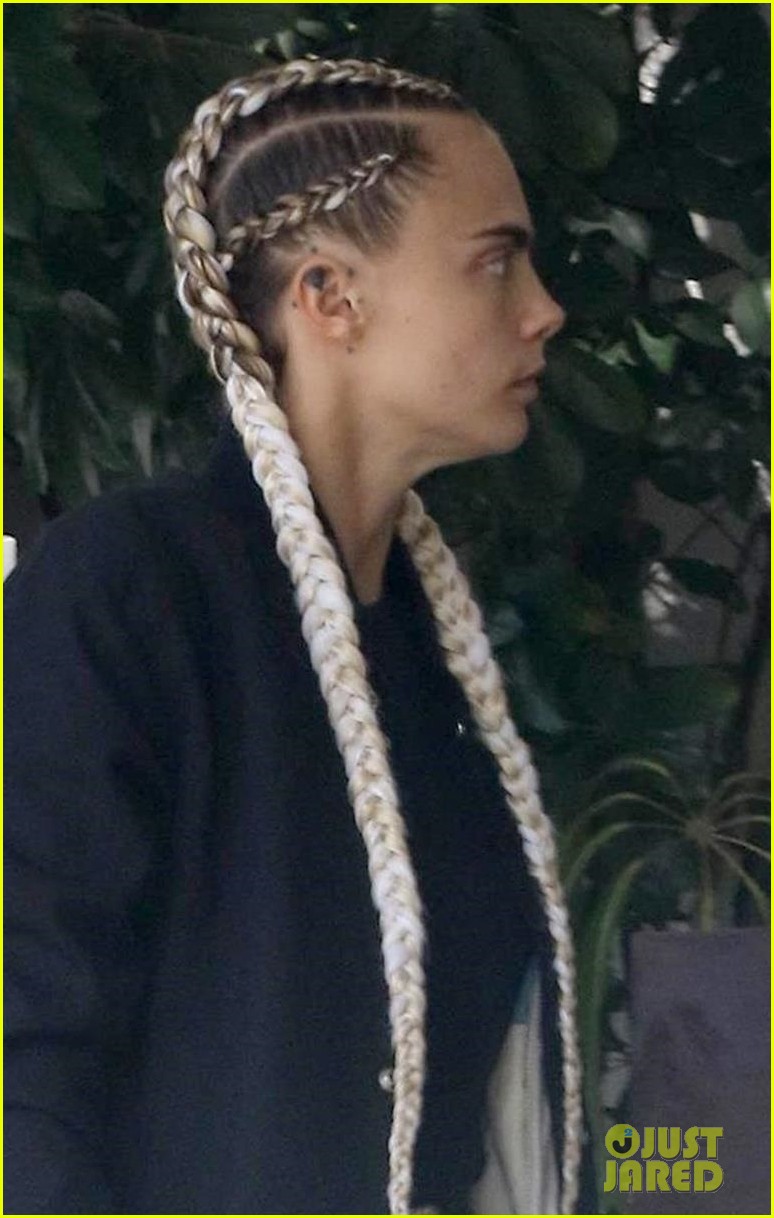 cara delevingne wears hair in long braids for outing 02