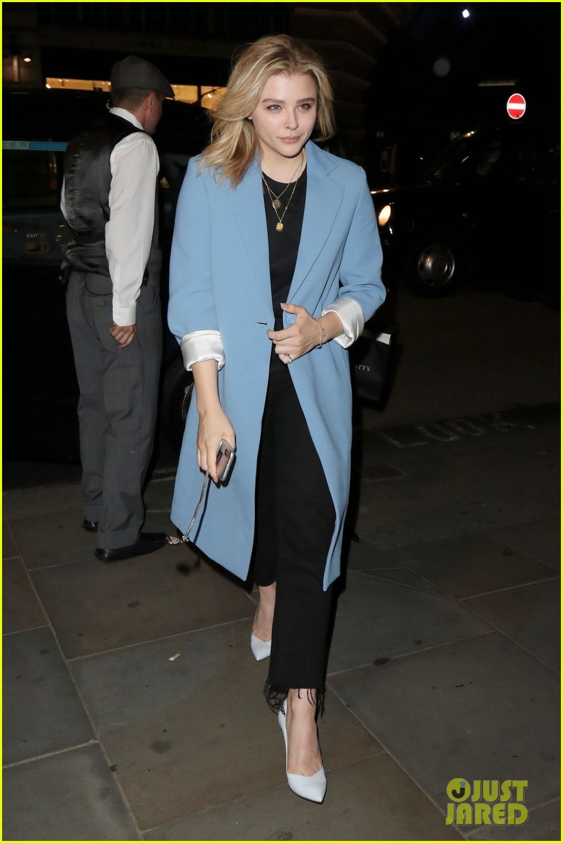 chloe moretz goes chic for night out in london 01