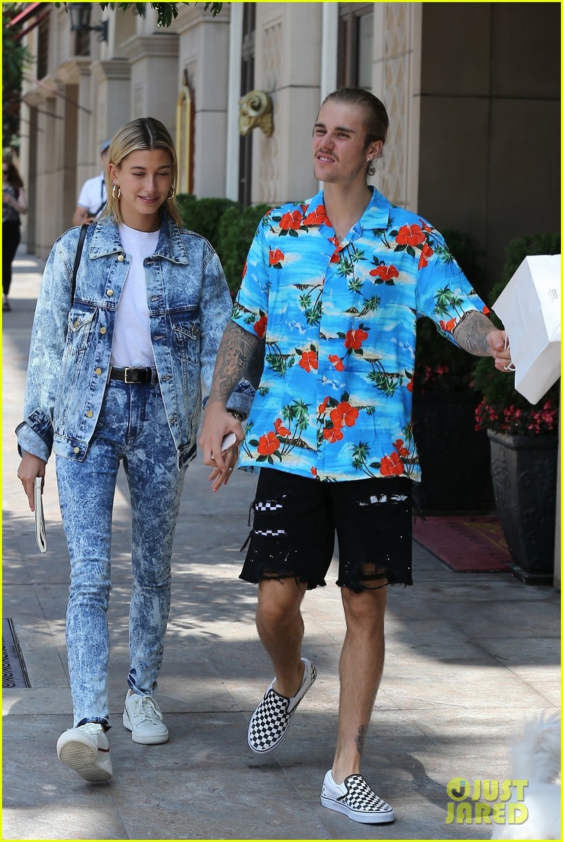 hailey baldwin wears denim outfit to church with justin bieber 06