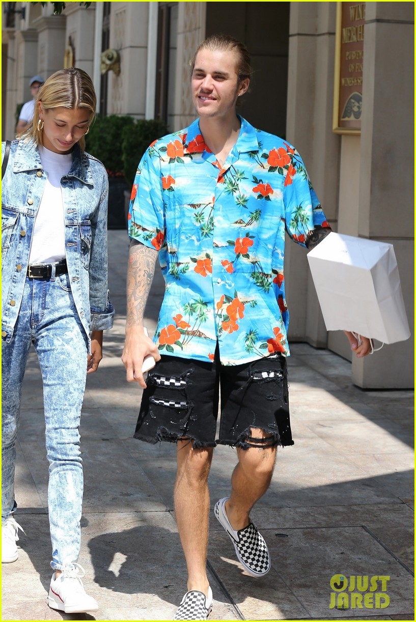 hailey baldwin wears denim outfit to church with justin bieber 07