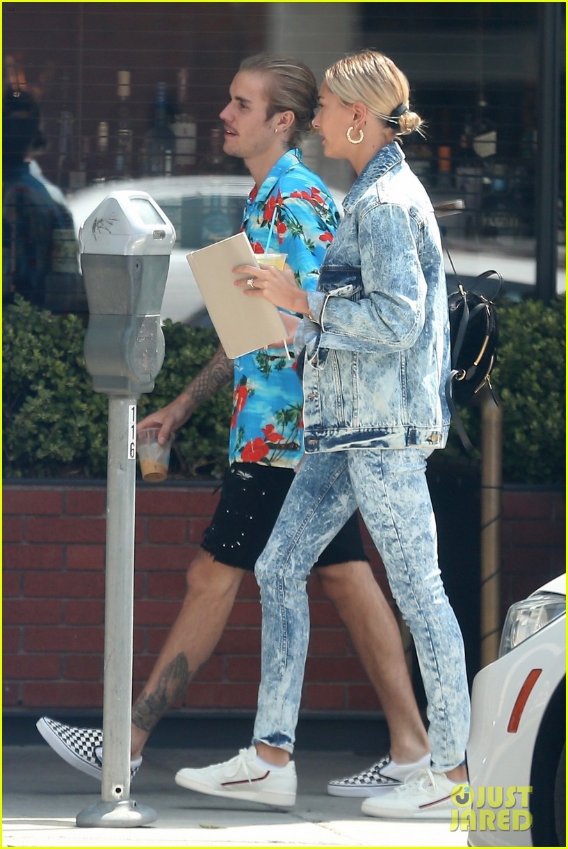 hailey baldwin wears denim outfit to church with justin bieber 14