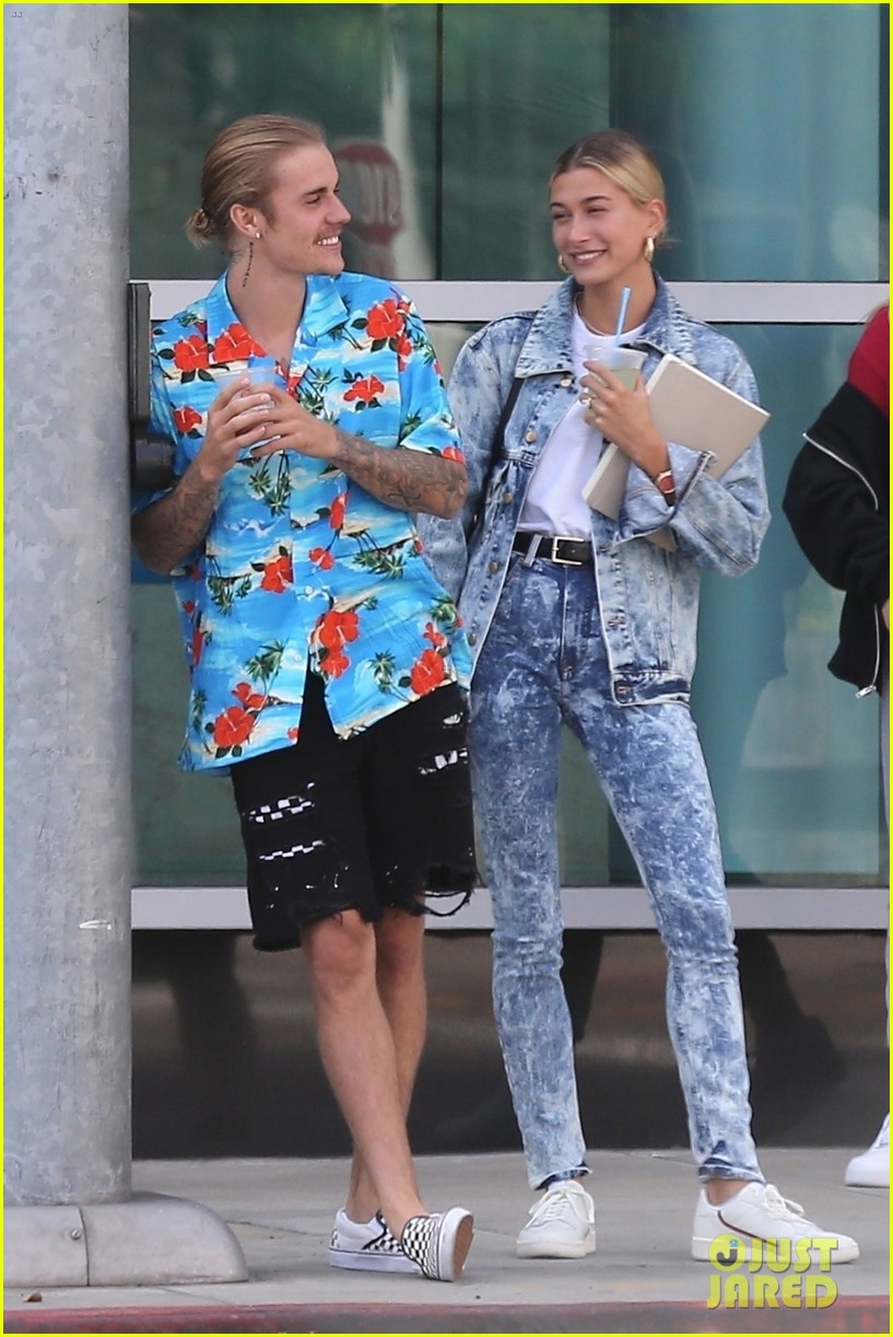 hailey baldwin wears denim outfit to church with justin bieber 15
