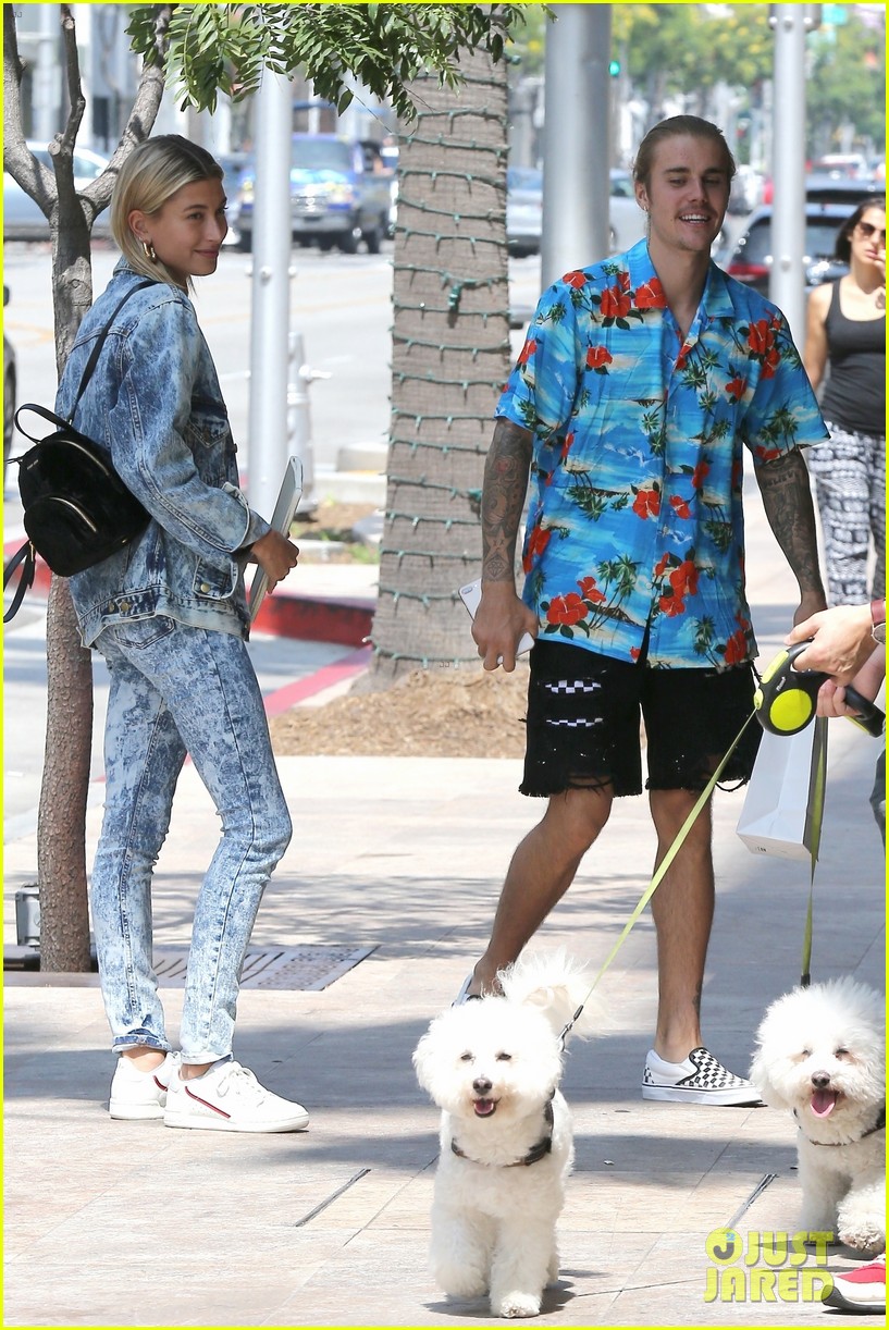 hailey baldwin wears denim outfit to church with justin bieber 30