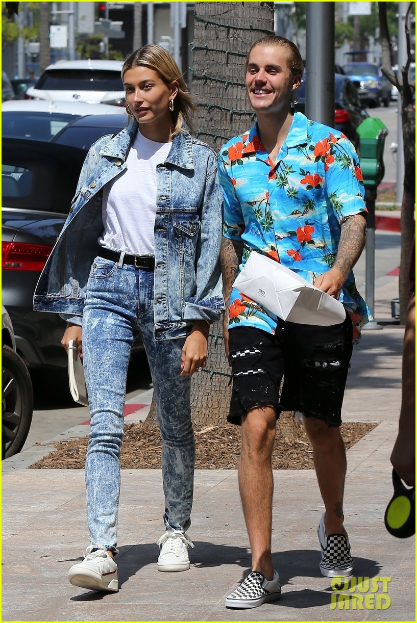 hailey baldwin wears denim outfit to church with justin bieber 32