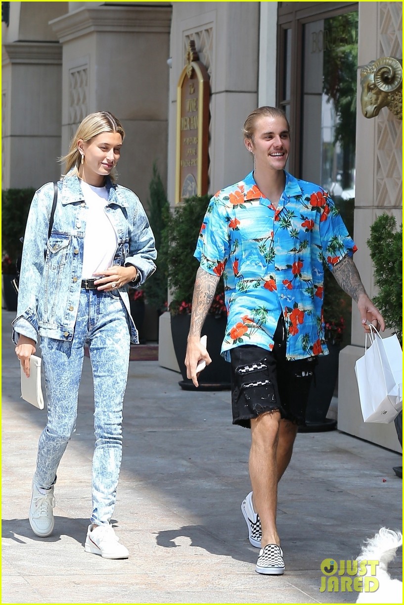 hailey baldwin wears denim outfit to church with justin bieber 35