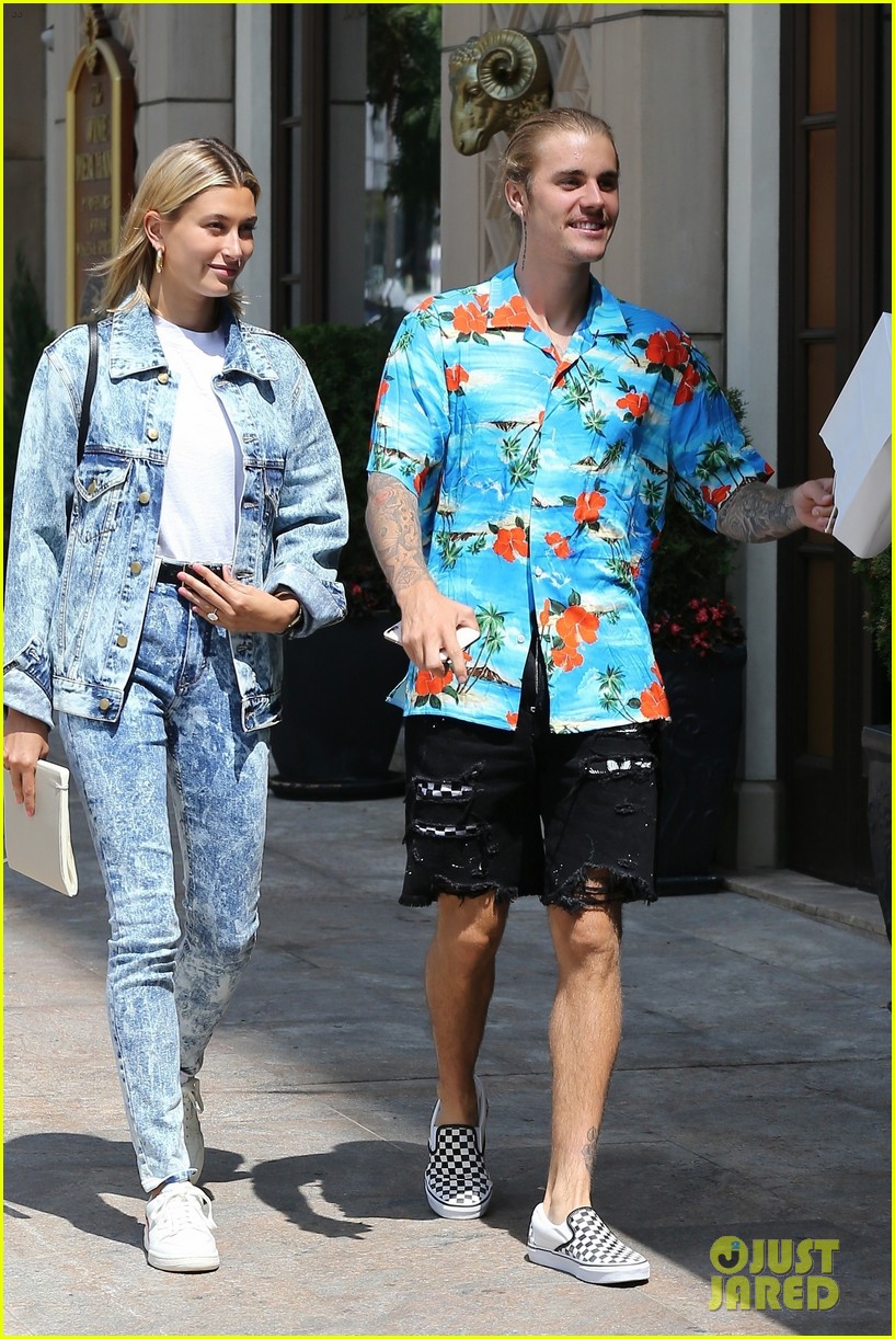 hailey baldwin wears denim outfit to church with justin bieber 37