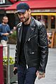 liam payne rocks leather jacket during day of interviews in london 01
