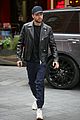 liam payne rocks leather jacket during day of interviews in london 07