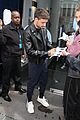 liam payne rocks leather jacket during day of interviews in london 14