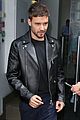 liam payne rocks leather jacket during day of interviews in london 21