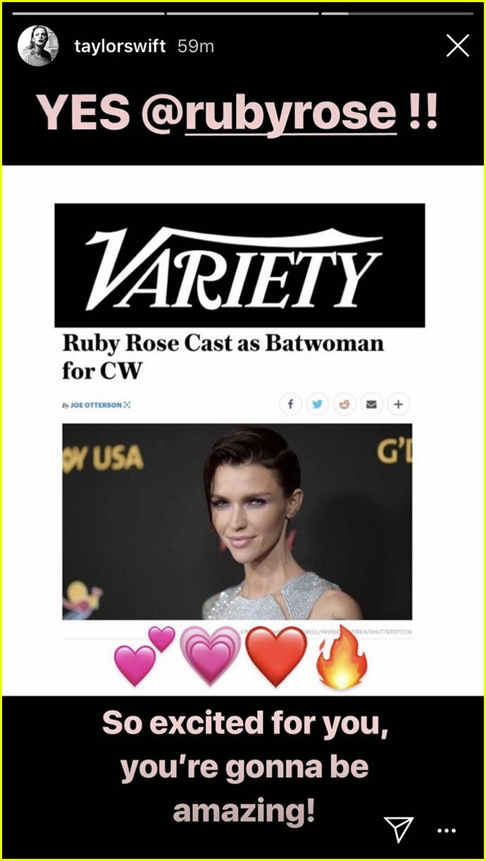 taylor swift says ruby rose is gonna be amazing as batwoman 01