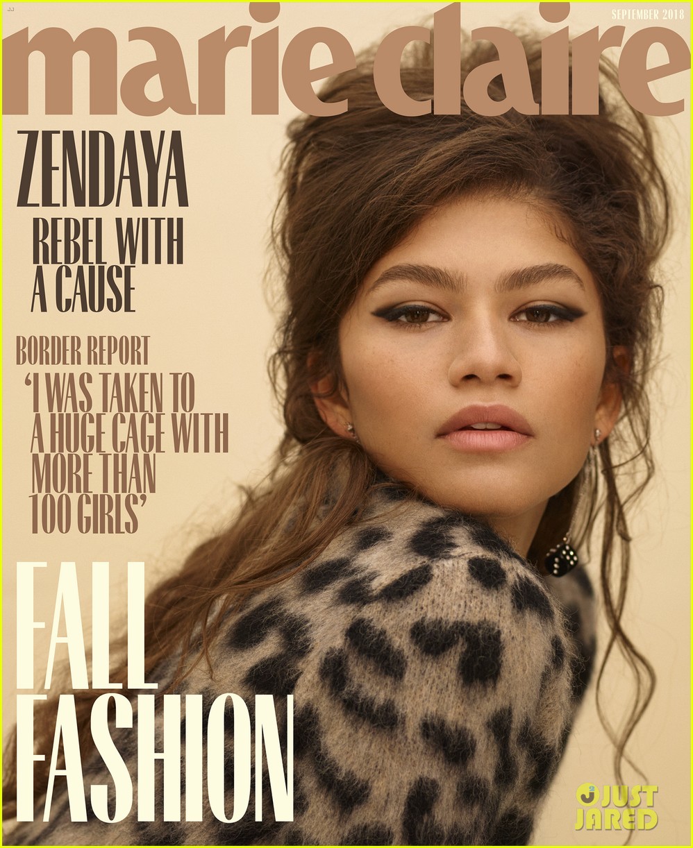 zendaya embraces her olivia pope gut on marie claire september 2018 issue 03