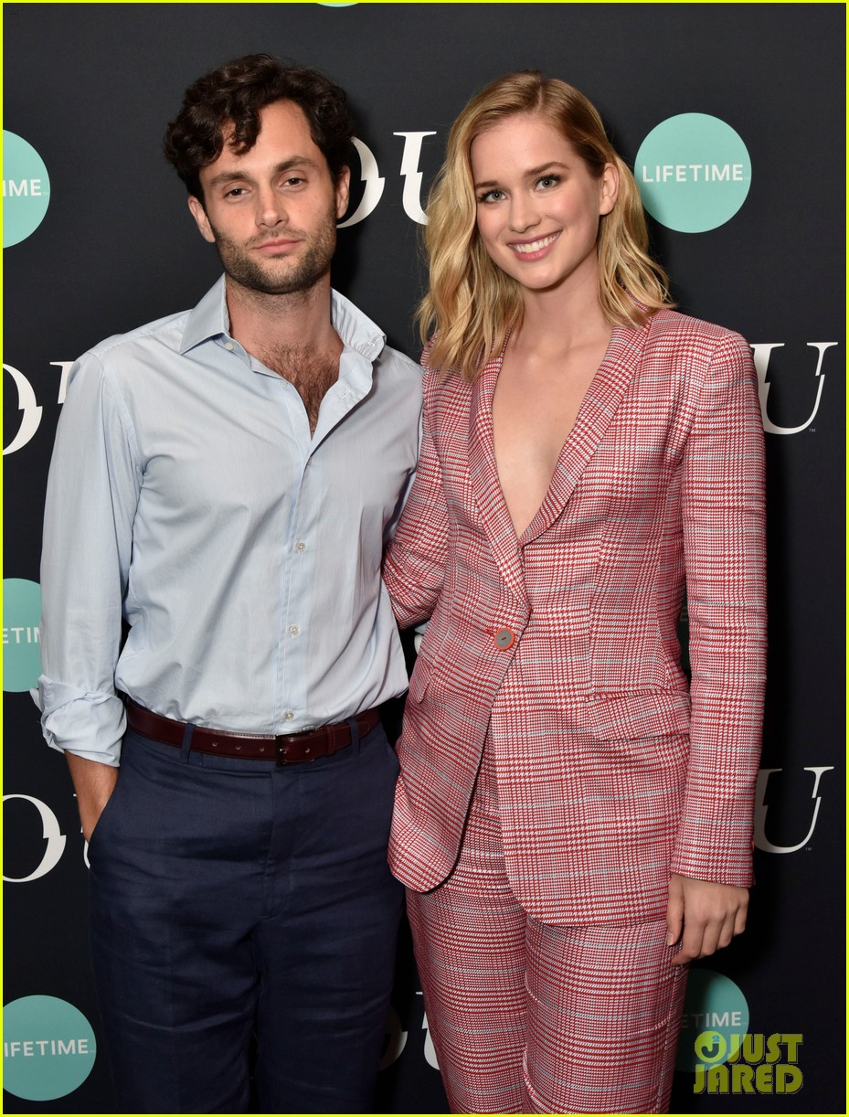 penn badgley elizabeth lail and shay mitchell look stylish at you series premiere 08