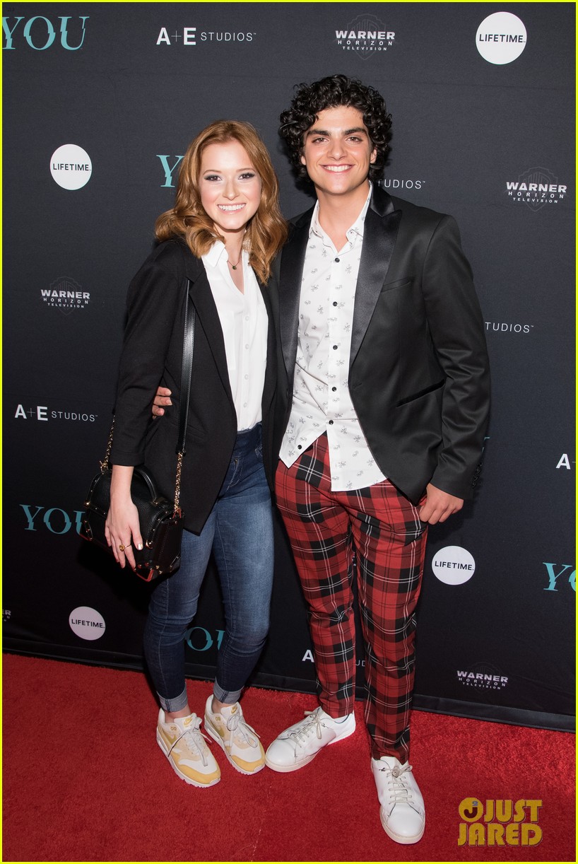 penn badgley elizabeth lail and shay mitchell look stylish at you series premiere 40