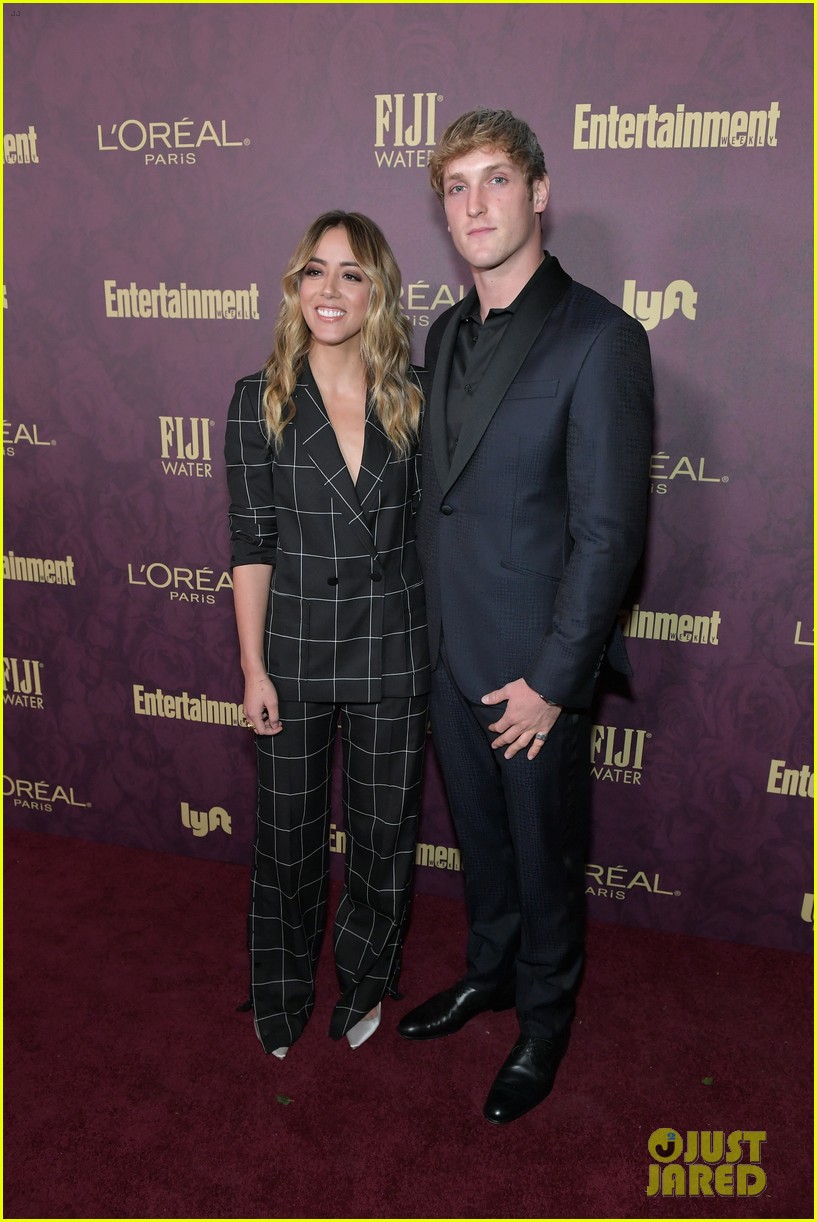 chloe bennet logan paul show affection at ew pre emmys party 05