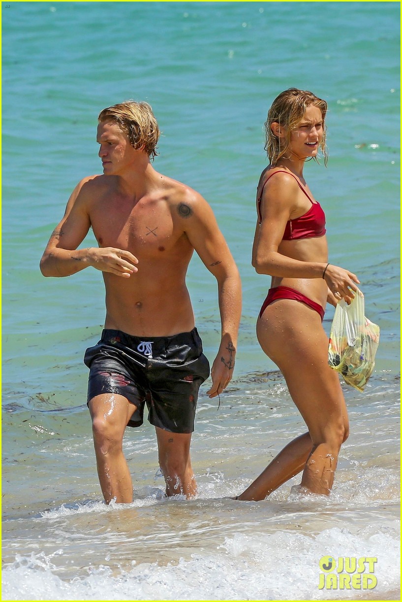 cody simpson hits the beach with girlfriend clair wuestenberg 07
