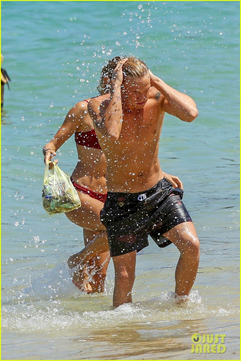 cody simpson hits the beach with girlfriend clair wuestenberg 52