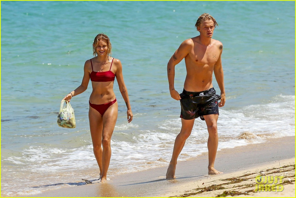cody simpson hits the beach with girlfriend clair wuestenberg 55