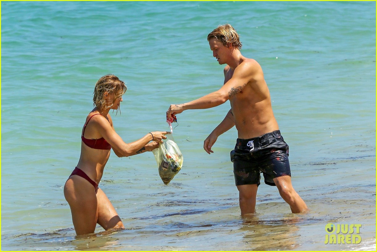 cody simpson hits the beach with girlfriend clair wuestenberg 58