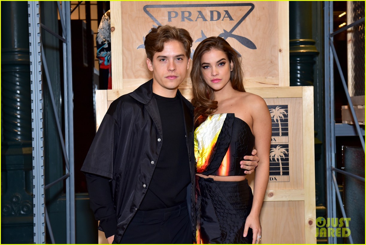 dylan sprouse barbara palvin couple up prada linea rossa launch 07