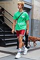 ansel elgort puts new blonde hairdo on display while stepping out in nyc 02