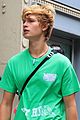 ansel elgort puts new blonde hairdo on display while stepping out in nyc 05