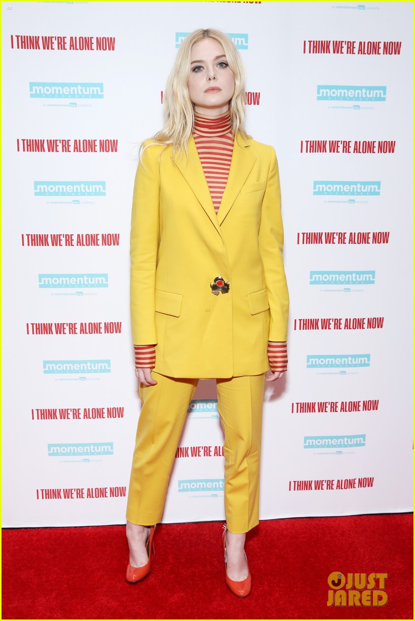 elle fanning think alone now nyc premiere 13