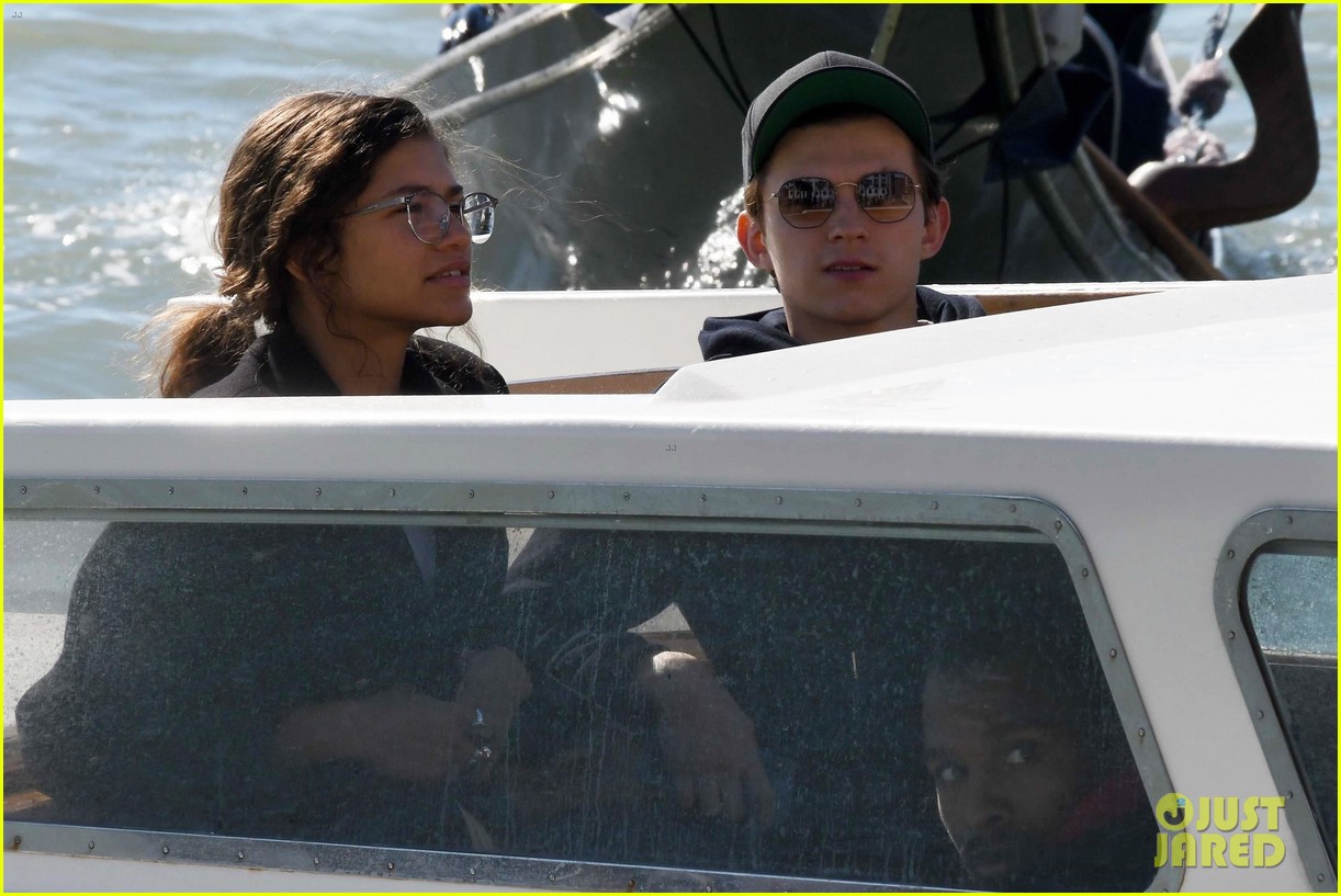 tom holland and zendaya film spider man far from home in italy 01