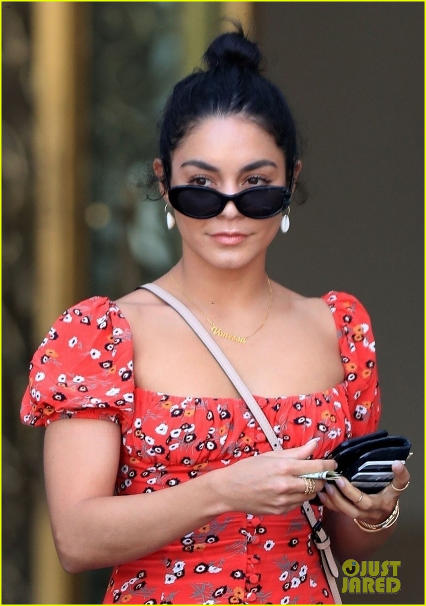 vanessa hudgens is red hot in floral dress after lunch in beverly hills 03