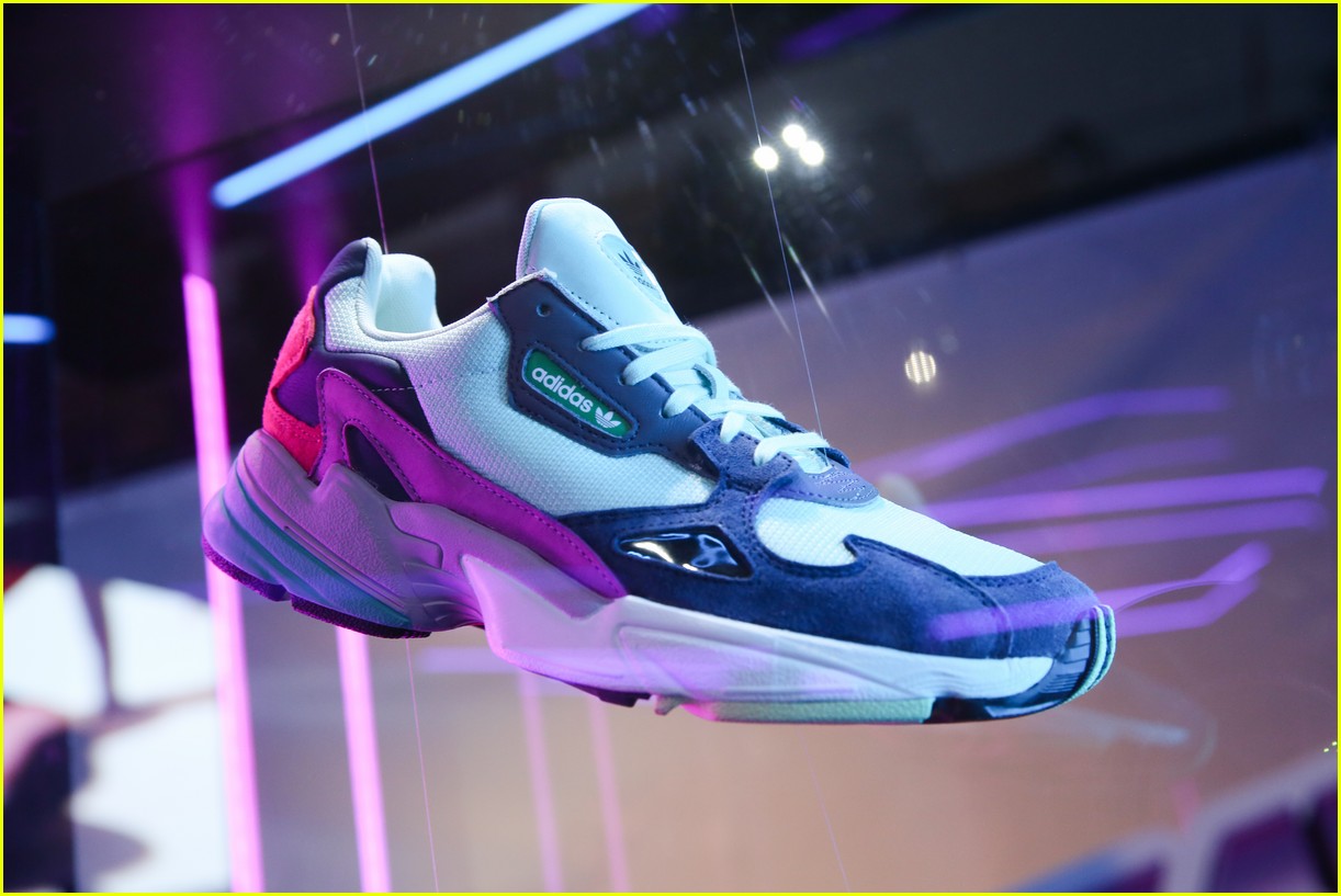 kylie jenner and adidas originals launch falcon sneaker at 90s themed pop up 07