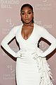 normani white sleeved gown diamond ball 02