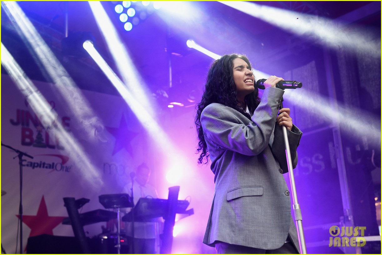 alessia cara suits up for jingle ball kick off event 10