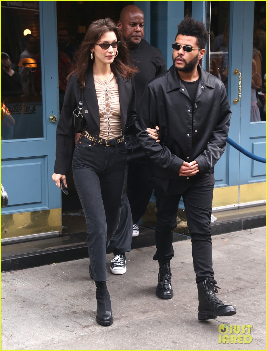 bella hadid the weeknd hold hands for birthday lunch 05