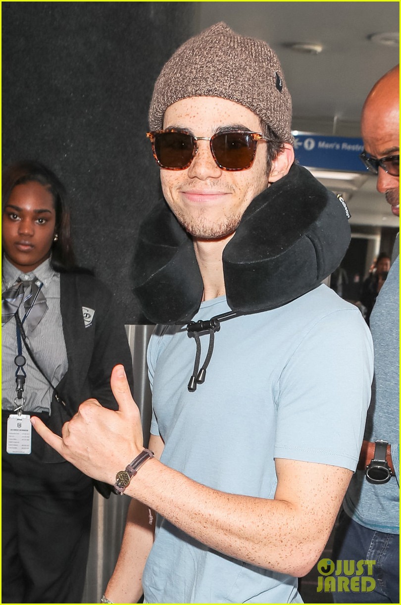 cameron boyce is all smiles while catching his flight out of lax02