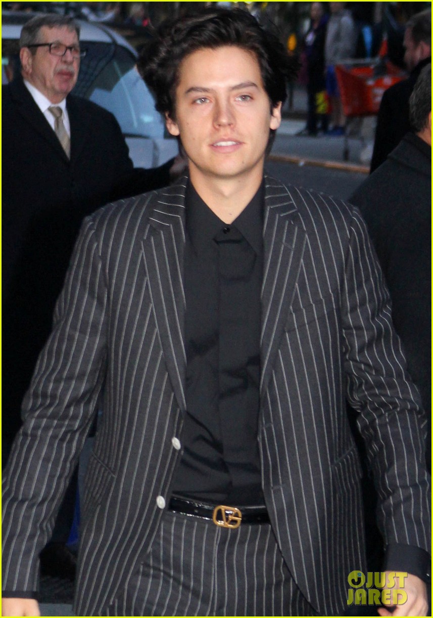 cole sprouse suits up late show appearance 04