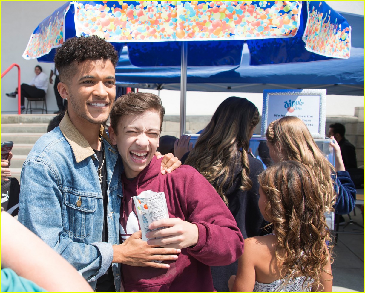 jordan fisher surprises dwts juniors cast with dippin dots before filming01