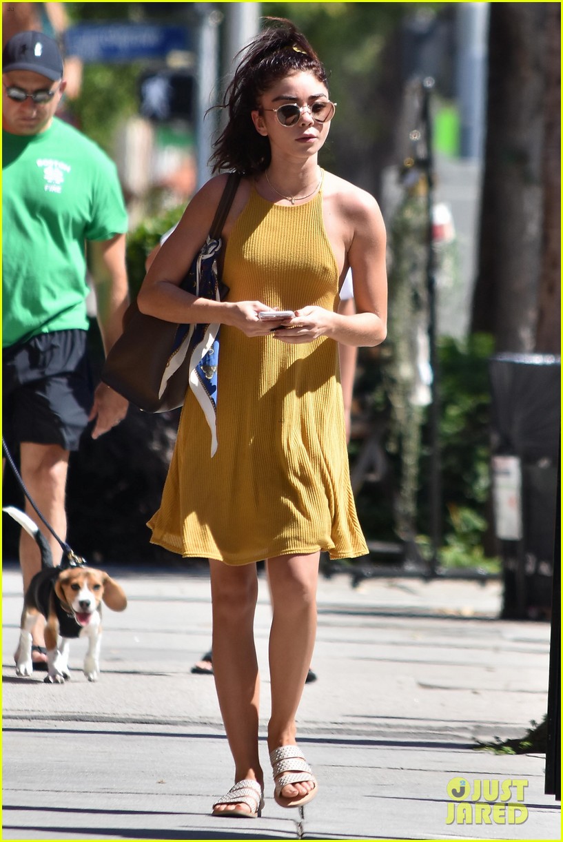 sarah hyland goes braless in mustard yellow dress while out in la02