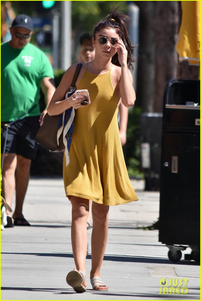 sarah hyland goes braless in mustard yellow dress while out in la04