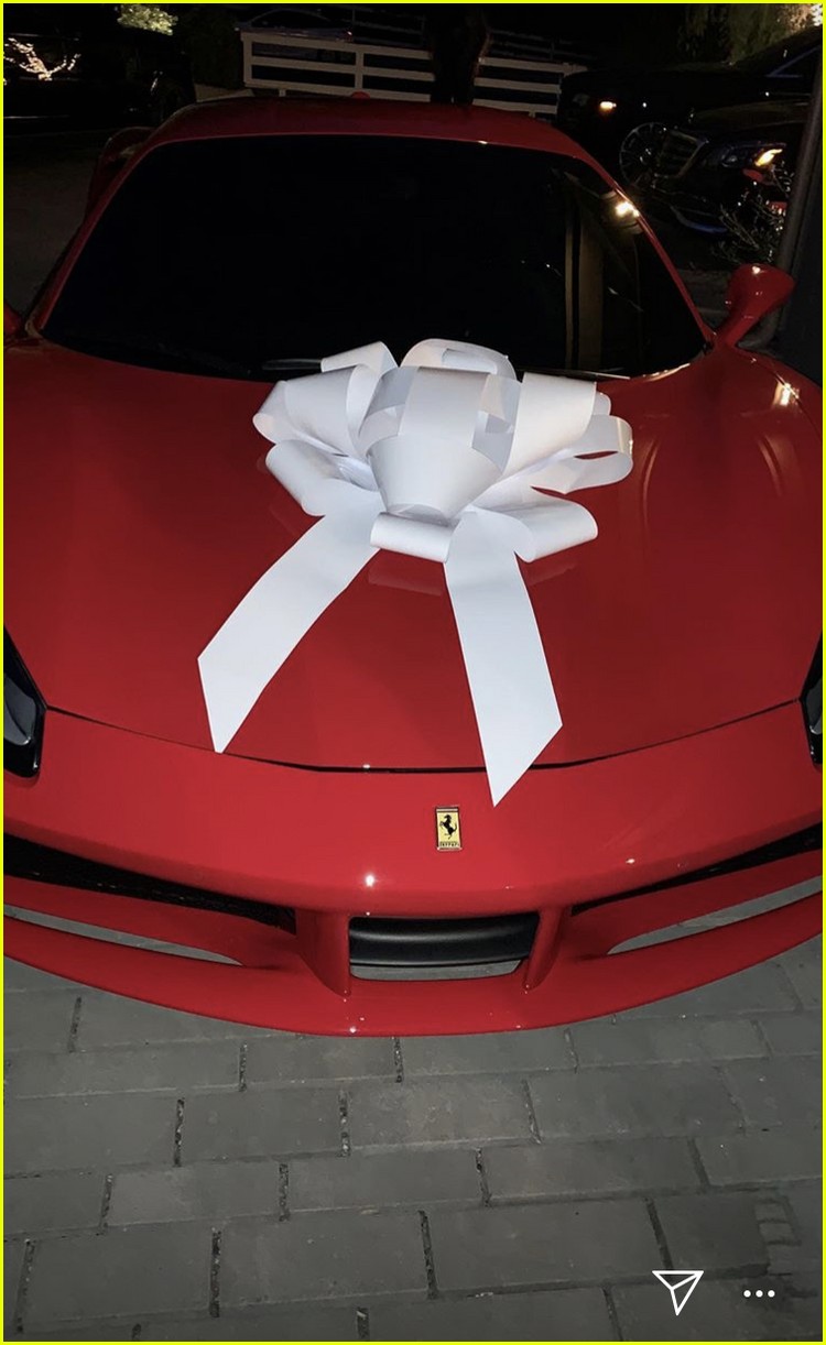 kylie jenner surprises mom kris with a ferrari for her birthday 11