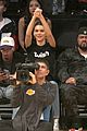 kendall jenner makes an outfit change during lakers rockets basketball game12