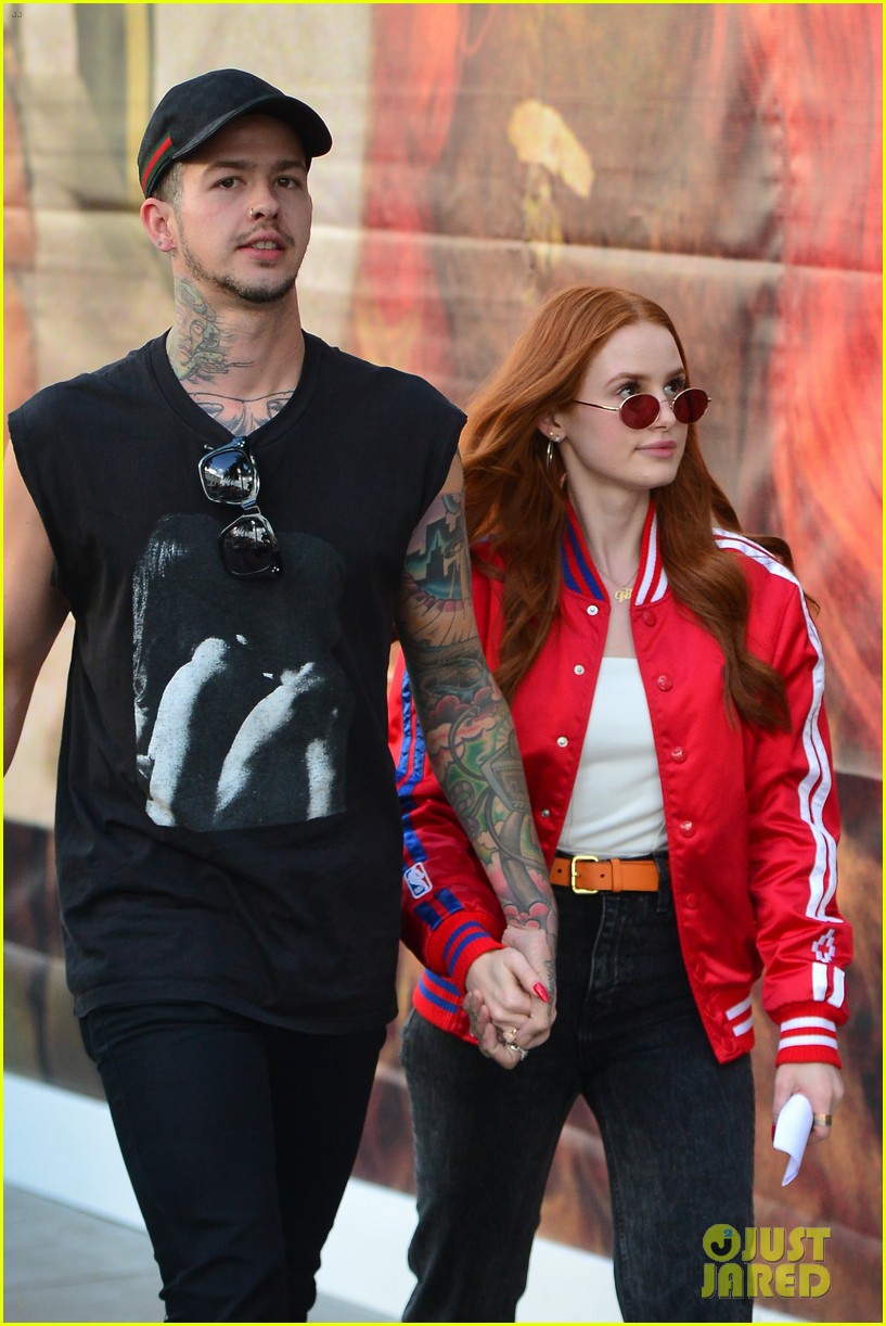madelaine petsch gets piggyback ride from boyfriend travis mills while out shopping12